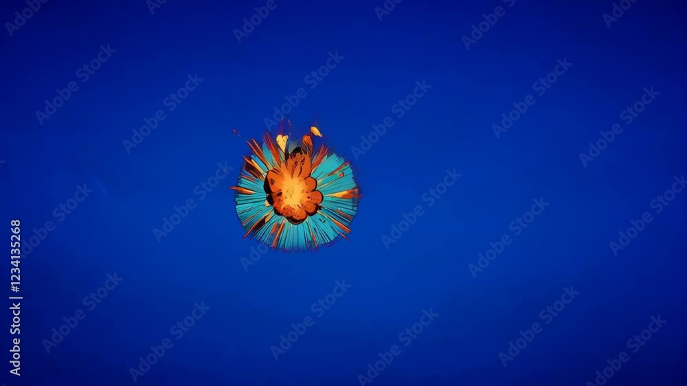 Aufkleber vibrant abstract explosion with dynamic movement on a deep blue background