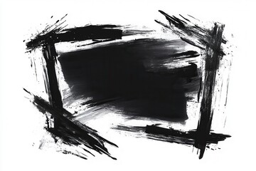 Fototapeta premium Hand-drawn textured square shapes with artistic flair. Grunge-influenced charcoal outline frames. Creative marker doodles and whimsical sketches. Paint-inspired irregular note illustrations