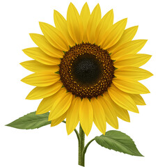 Obraz premium sunflower isolated on white, transparent sunflower