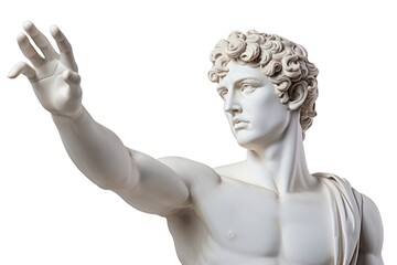 Obraz premium Greek sculpture david hand waving person statue human.