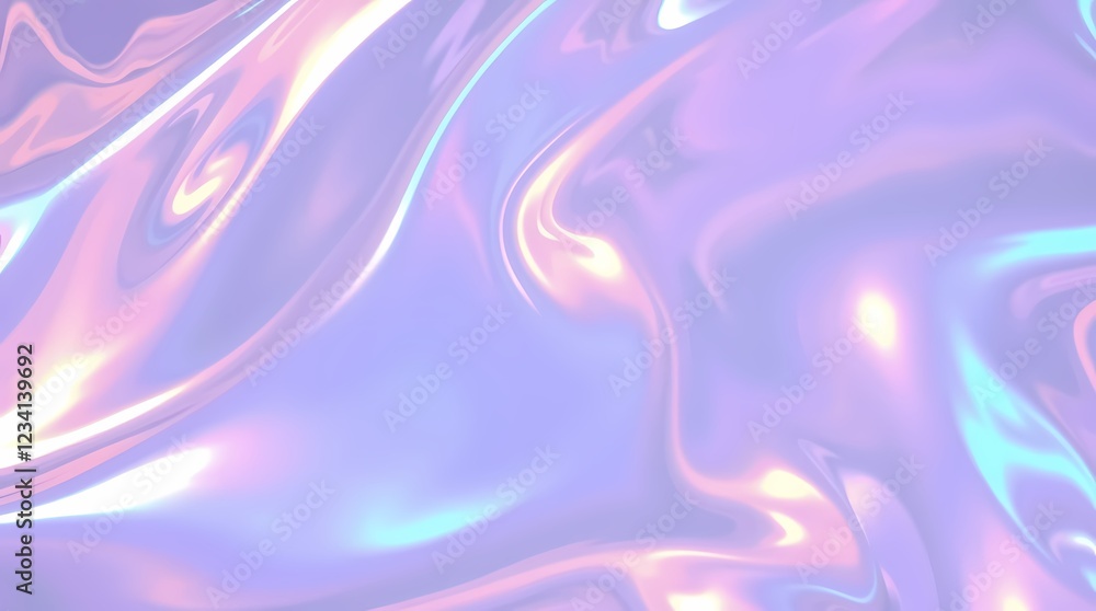 Poster colorful abstract holographic background with smooth patterns and shimmering waves in sunlight. gene