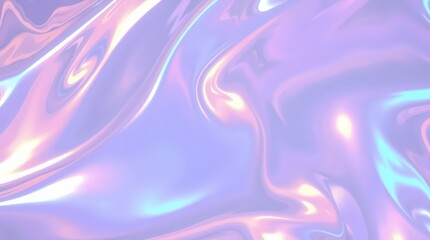 Colorful abstract holographic background with smooth patterns and shimmering waves in sunlight. Generative artificial intelligence