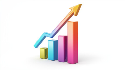 business graph with arrow