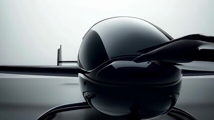 Futuristic drone landing and unveiling in motion sequence - Powered by Adobe