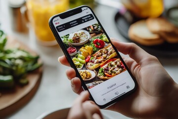 A close-up of a food delivery app interface with a festival-themed design