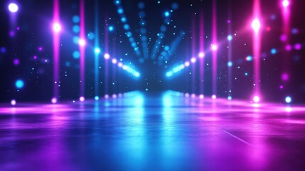 A Luminous Background with Neon Cyan and Electric Blue