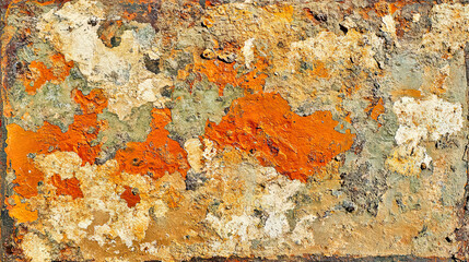 Grungy peeling paint background with rough texture