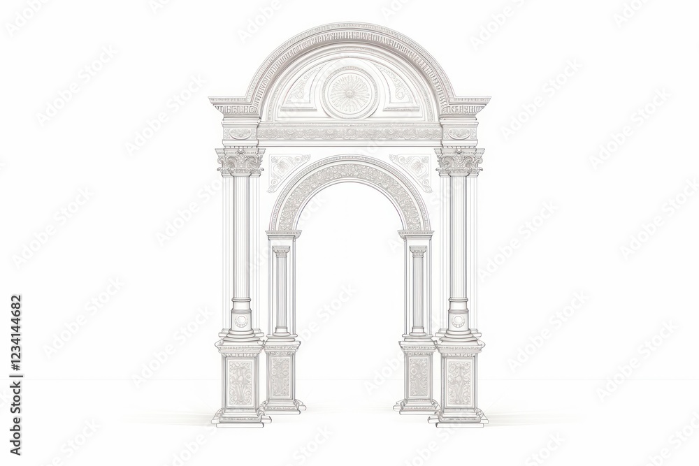 Poster doorway arch architecture column.