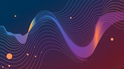Modern Wave Design with Smooth White Curves on a Deep Blue Backdrop, Futuristic Minimalist Abstract Artwork with Elegant Flowing Patterns