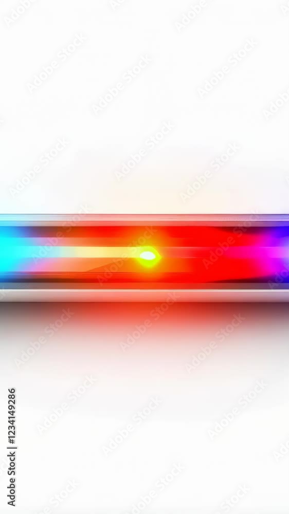 Poster dynamic flashing lights animation with vibrant blue and red transition effects