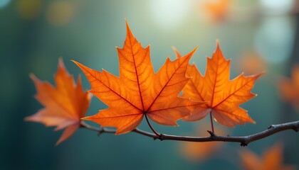 Beautiful Autumn Maple Leaves Close-Up – Stock Photo