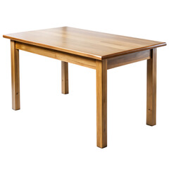 wooden table isolated on white