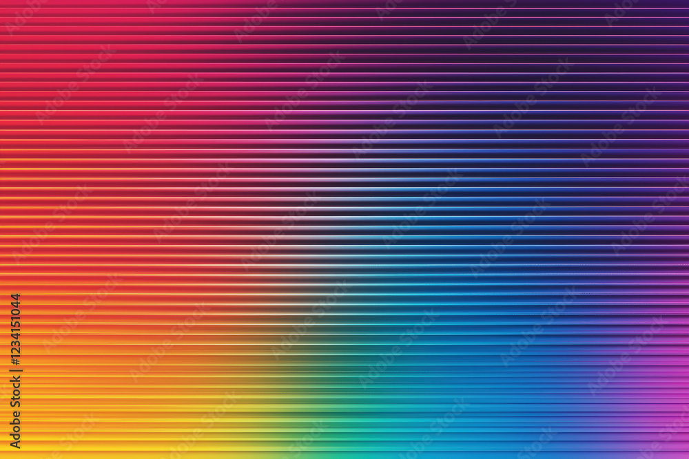 Poster seamless horizontal gradient showcasing vibrant rainbow colors in a dynamic linear arrangement