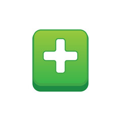 Fototapeta premium Green Plus Button Game design