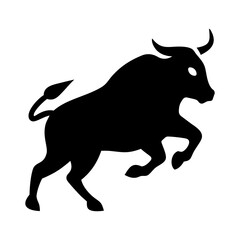silhouette of a bull