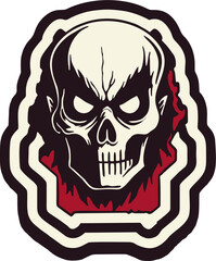 skull mascot logo - dark horror esport vector