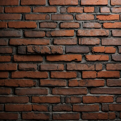 Obraz premium Authentic Red Brick Wall Texture with Weathered Finish for Modern and Traditional Architecture