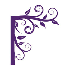 a vine with twisting tendrils wrapping around an abstract shape.
