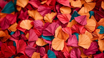 Fototapeta premium Colorful Paper Leaves Autumn Background