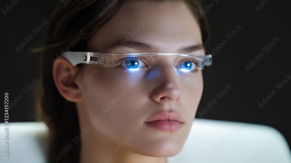 Poster wearable ai productivity device interpreting surroundings with contextual augmented reality function