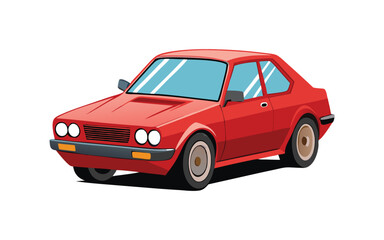 Colorful vector  sports red car