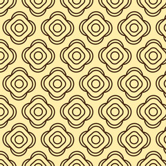 Seamless Pattern with Geometric Shapes in a Vintage Style