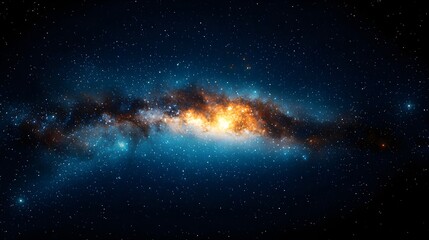 Fototapeta premium Cosmic Nebula In Dark Night Sky