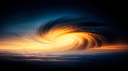 Obraz premium Cosmic Spiral Sunset Cloudscape