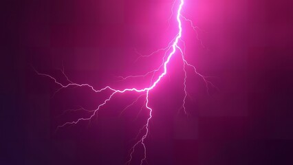 Stormy Magenta Sky with Lightning Flashes