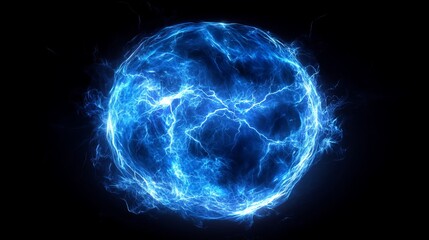 Vivid Blue Fireball Illuminating the Darkness of the Night Sky with a Mystical Glow Creating a Surreal and Enigmatic Atmosphere Captivating the Imagination and Evoking Wonder