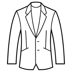 Tailored Suit Line Art Vectors