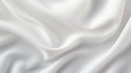 Soft White Fabric Texture in Elegant Drapery Displaying Smoothness and Depth Perfect for Background or Design Elements, Captured in High Resolution