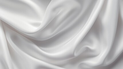 Soft White Fabric Texture Displaying Elegant Drapery and Smooth Surface Ideal for Fashion and Interior Design Projects