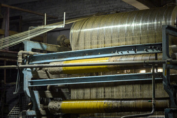 hemp rope twine production flax cotton factory vintage twine cord spool thread