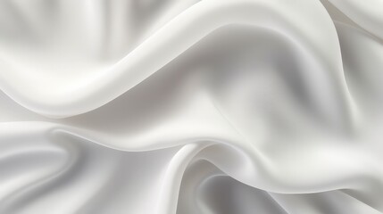 Obraz premium Soft White Fabric Texture with Delicate Drapes and Subtle Shine for Elegant Backgrounds and Textile Design Uses