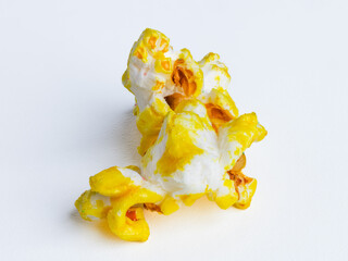 Colored popcorn ready to eat