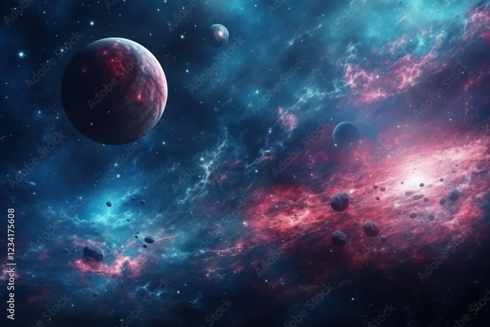 Canvas Prints space with planet backgrounds astronomy universe.