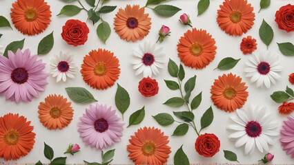 seamless background with flowers