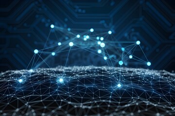 Social network communication concept. Global network connection abstract background. Horizontal header web banner. Internet technology.