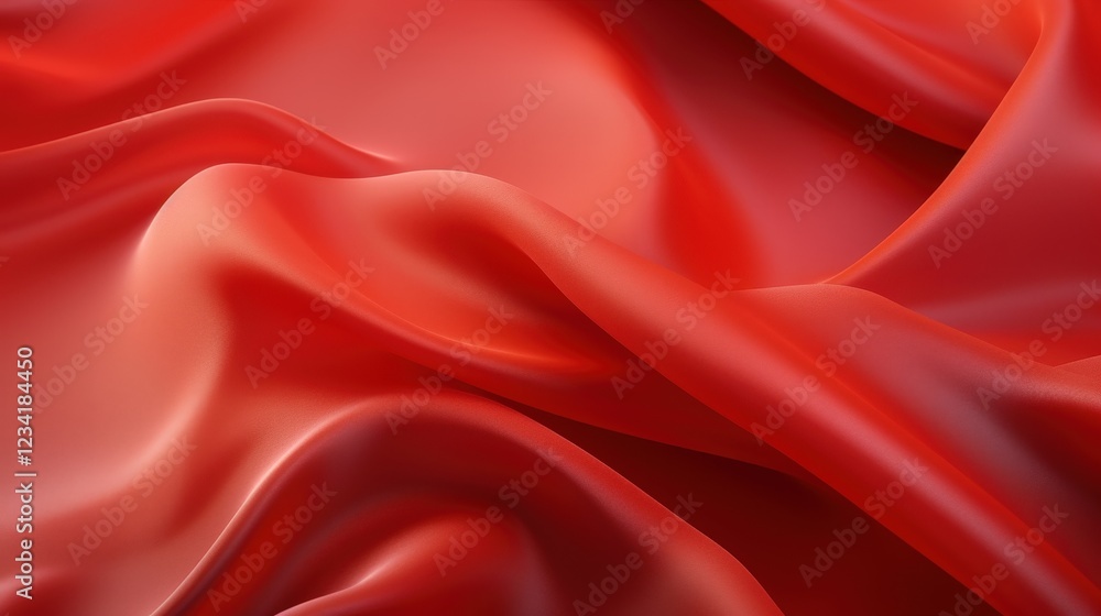 Aufkleber elegant red fabric texture with soft curves and subtle highlights captured in a dreamy blur for text