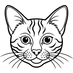illustration of cat head