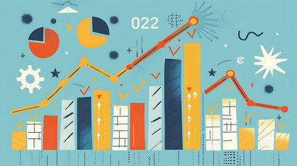 Naklejka premium business analysis for 2025