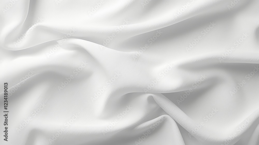 Poster smooth white cotton fabric texture on subtle background for creative projects and design use