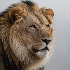 lion with pure white background''
