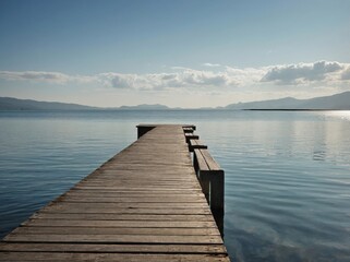 Fototapeta premium An Image of Wooden Dock
