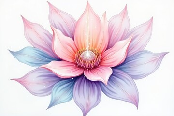 watercolor vector drawing of flowers
