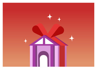 Obraz premium Invesment and financial: a gift of the first house 