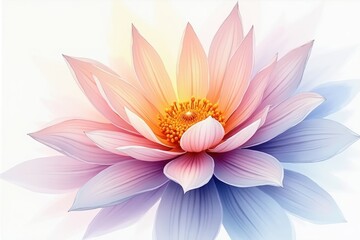 Fototapeta premium watercolor vector drawing of flowers