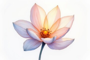 Naklejka premium watercolor vector drawing of flowers