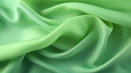 Obraz premium Close-Up of a Vibrant Green Fabric with Smooth Texture and Gentle Waves Ideal for Various Design Projects and Backgrounds